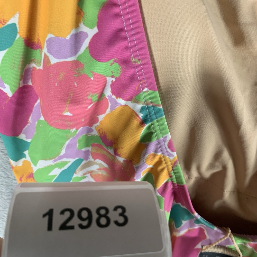 Cotton On Body Women's Swimsuit‎ M One Piece Thin Strap Low Scoop Cheeky Floral - Picture 7 of 7